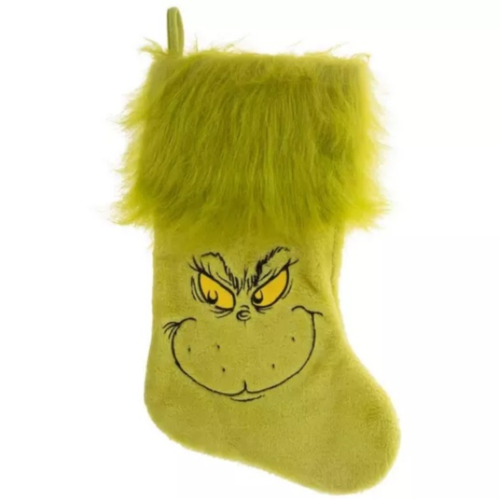 •All About the Holiday Fuzz• Mr. Grinch Christmas Stocking